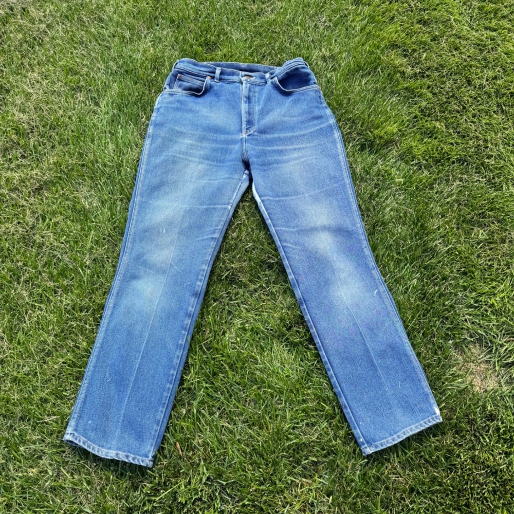 Vtg Lee Riders Jeans Mens 32x31" Blue Denim Straight Leg Union Made USA Fade 80s